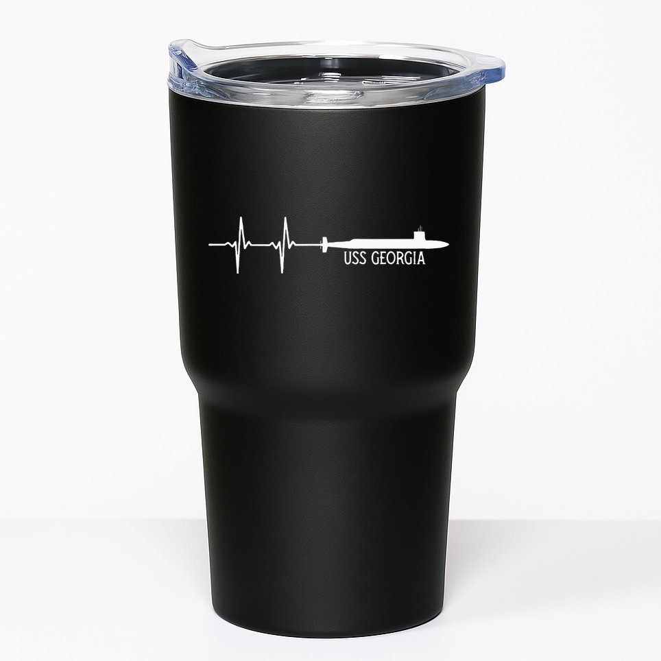 Ekg Heartbeat Uss Georgia Ssgn729 Submarine Tumbler