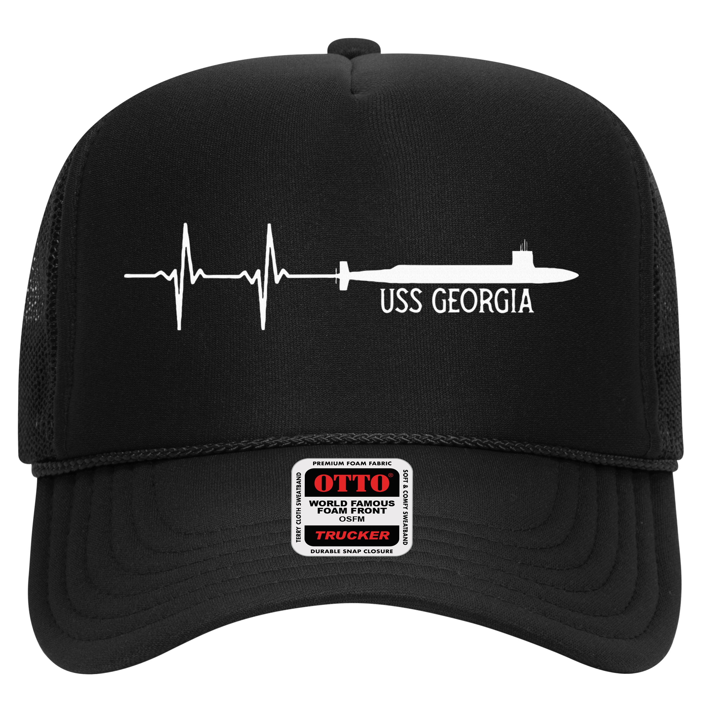 Ekg Heartbeat Uss Georgia Ssgn729 Submarine Hat