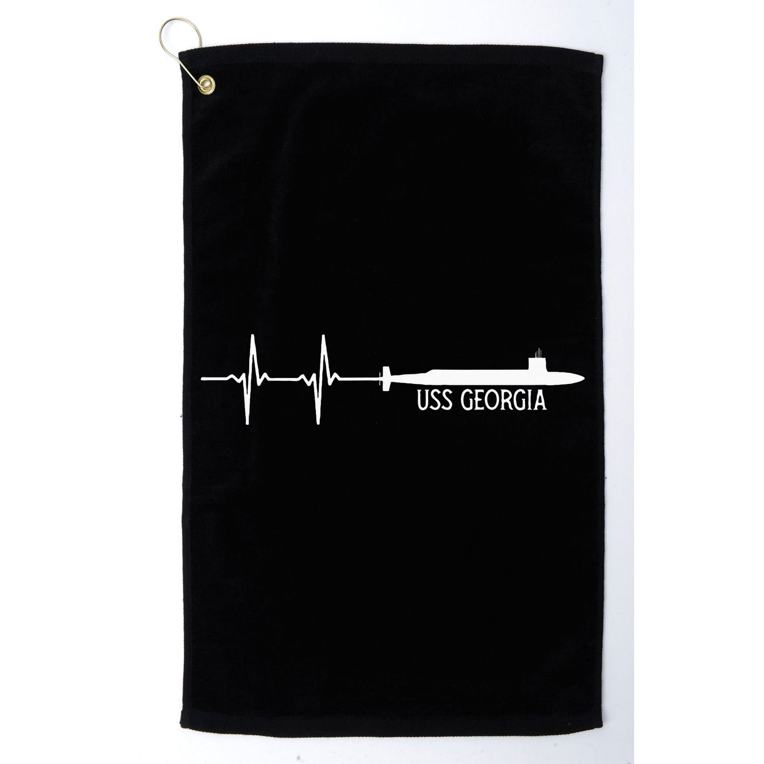 Ekg Heartbeat Uss Georgia Ssgn729 Submarine Golf Towel