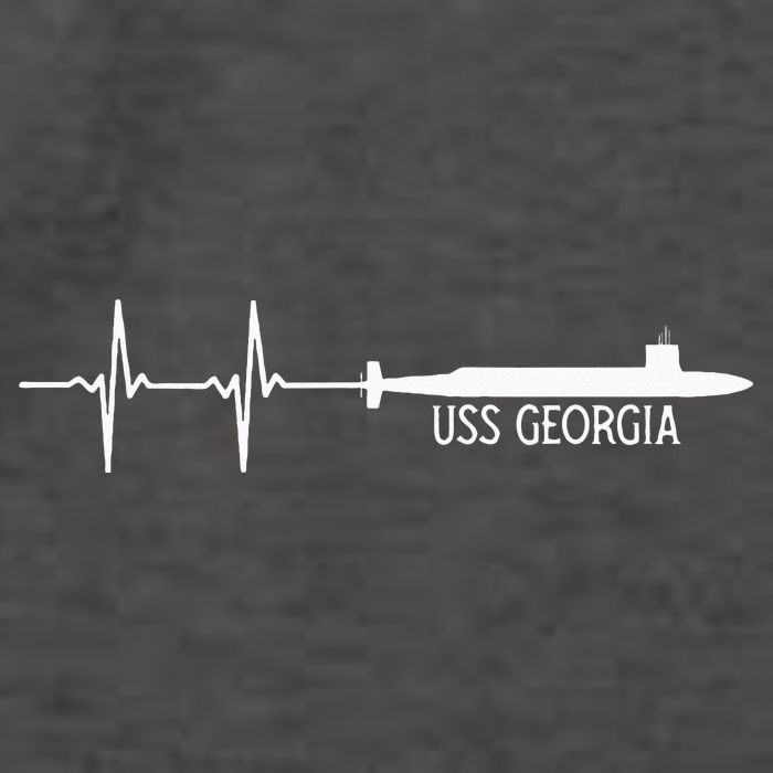 Ekg Heartbeat Uss Georgia Ssgn729 Submarine Vector Backpack