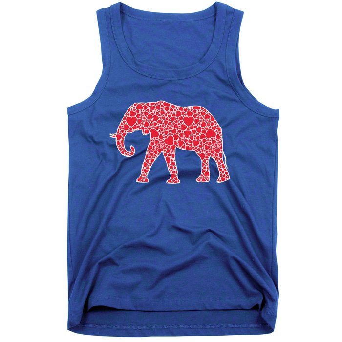 Elephant Hearts Valentine's Day Mammoth Zoo Lover Gift Tank Top