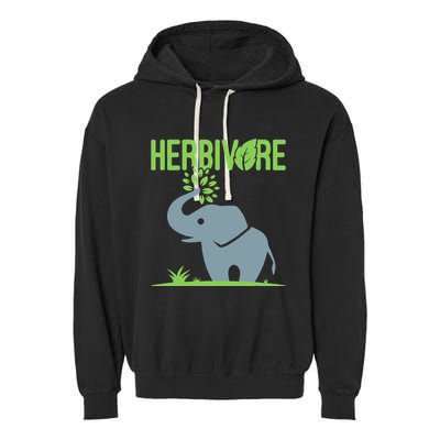 Elephant Herbivore Vegan Vegetarian Cute Garment-Dyed Fleece Hoodie