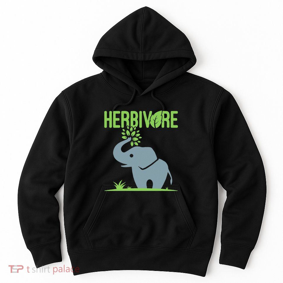 Elephant Herbivore Vegan Vegetarian Cute Hoodie