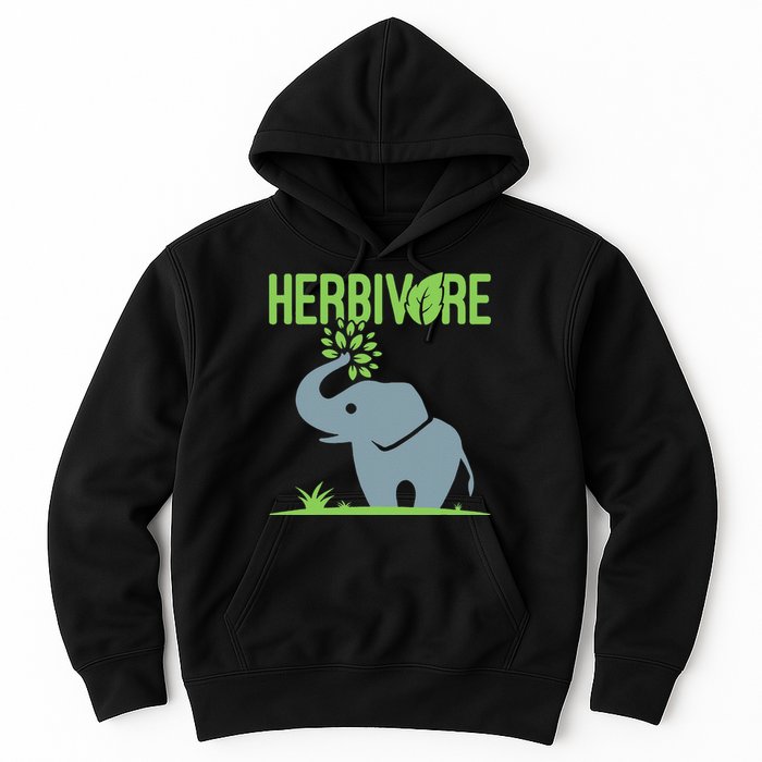 Elephant Herbivore Vegan Vegetarian Cute Hoodie