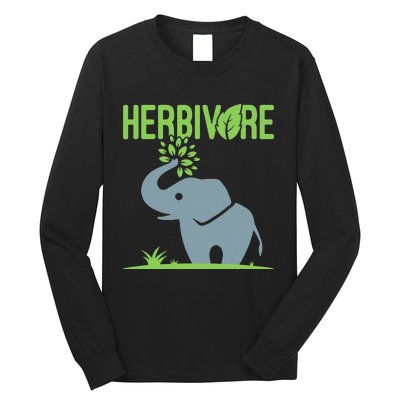 Elephant Herbivore Vegan Vegetarian Cute Long Sleeve Shirt