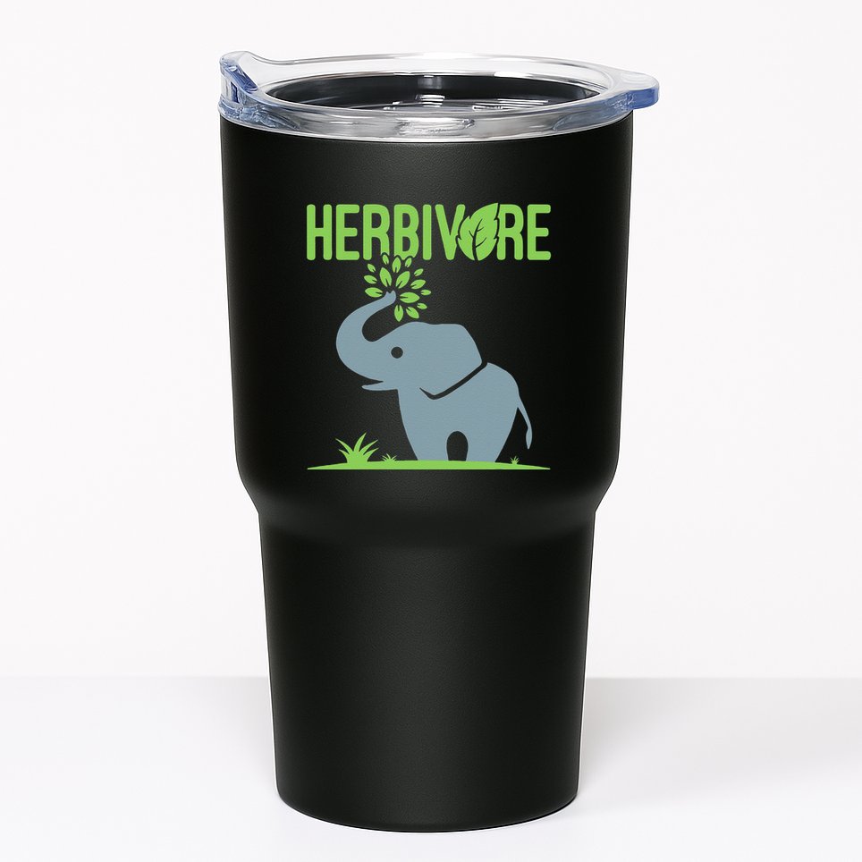 Elephant Herbivore Vegan Vegetarian Cute Tumbler