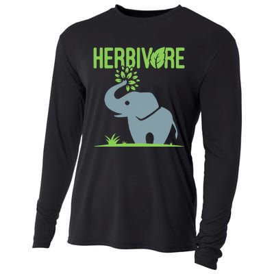 Elephant Herbivore Vegan Vegetarian Cute Cooling Performance Long Sleeve Crew