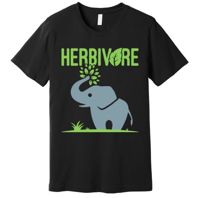 Elephant Herbivore Vegan Vegetarian Cute Premium T-Shirt