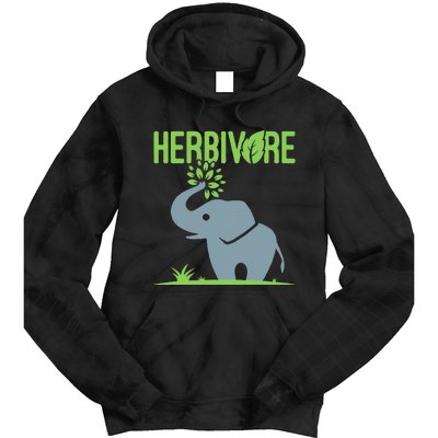 Elephant Herbivore Vegan Vegetarian Cute Tie Dye Hoodie