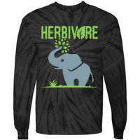 Elephant Herbivore Vegan Vegetarian Cute Tie-Dye Long Sleeve Shirt