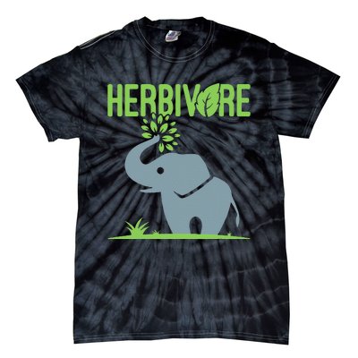 Elephant Herbivore Vegan Vegetarian Cute Tie-Dye T-Shirt