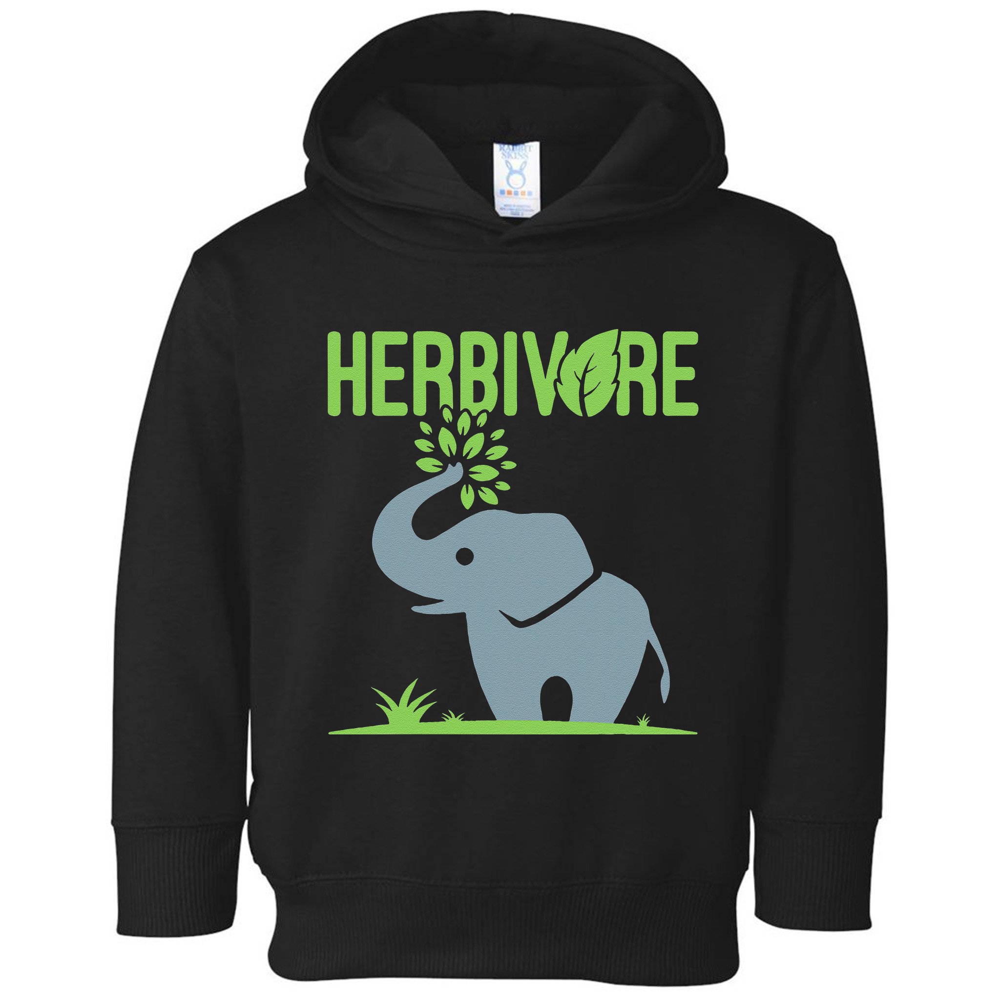 Elephant Herbivore Vegan Vegetarian Cute Toddler Hoodie