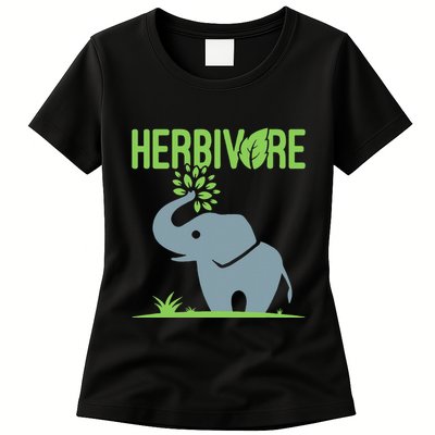 Elephant Herbivore Vegan Vegetarian Cute Womens T-Shirt