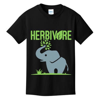 Elephant Herbivore Vegan Vegetarian Cute Kids T-Shirt