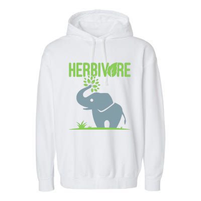 Elephant Herbivore Vegan Vegetarian Cute Garment-Dyed Fleece Hoodie