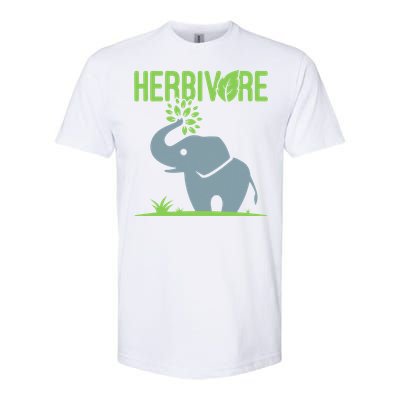 Elephant Herbivore Vegan Vegetarian Cute Softstyle CVC T-Shirt