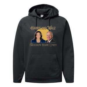 Elect Harris Walz 2024 Kamala And Tim President And Vp Performance Fleece Hoodie