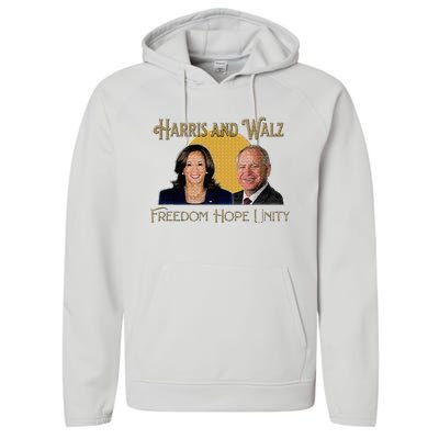 Elect Harris Walz 2024 Kamala And Tim President And Vp Performance Fleece Hoodie