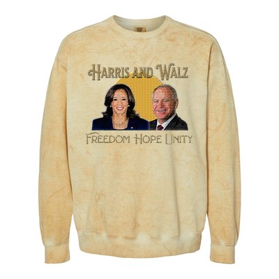 Elect Harris Walz 2024 Kamala And Tim President And Vp Colorblast Crewneck Sweatshirt