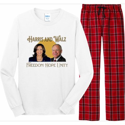 Elect Harris Walz 2024 Kamala And Tim President And Vp Long Sleeve Pajama Set