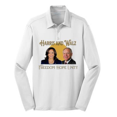 Elect Harris Walz 2024 Kamala And Tim President And Vp Silk Touch Performance Long Sleeve Polo