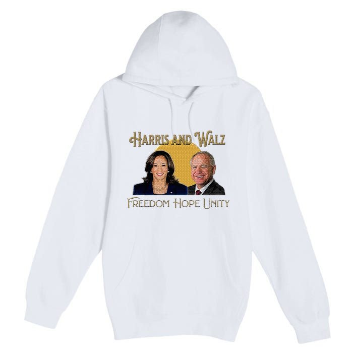 Elect Harris Walz 2024 Kamala And Tim President And Vp Premium Pullover Hoodie