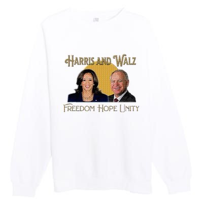 Elect Harris Walz 2024 Kamala And Tim President And Vp Premium Crewneck Sweatshirt