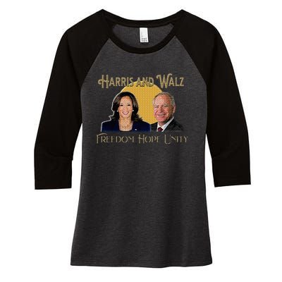 Elect Harris Walz 2024 Kamala And Tim President And Vp Women's Tri-Blend 3/4-Sleeve Raglan Shirt