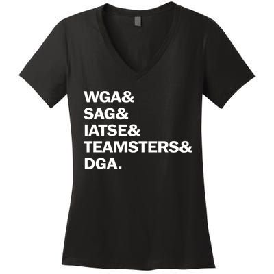 Eric Haywood WGA SAG IATSE Women's V-Neck T-Shirt