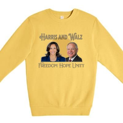 Elect Harris Walz 2024 Kamala And Tim President And Vp Premium Crewneck Sweatshirt