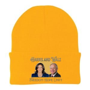 Elect Harris Walz 2024 Kamala And Tim President And Vp Knit Cap Winter Beanie