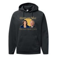 Elect Harris Walz 2024 Kamala And Tim President And Vp Performance Fleece Hoodie