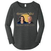 Elect Harris Walz 2024 Kamala And Tim President And Vp Women's Perfect Tri Tunic Long Sleeve Shirt