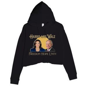 Elect Harris Walz 2024 Kamala And Tim President And Vp Crop Fleece Hoodie