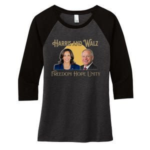 Elect Harris Walz 2024 Kamala And Tim President And Vp Women's Tri-Blend 3/4-Sleeve Raglan Shirt