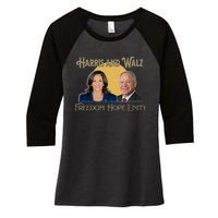 Elect Harris Walz 2024 Kamala And Tim President And Vp Women's Tri-Blend 3/4-Sleeve Raglan Shirt