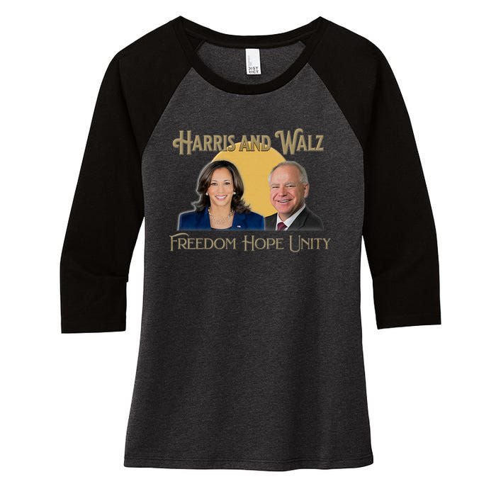 Elect Harris Walz 2024 Kamala And Tim President And Vp Women's Tri-Blend 3/4-Sleeve Raglan Shirt