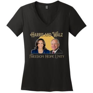 Elect Harris Walz 2024 Kamala And Tim President And Vp Women's V-Neck T-Shirt