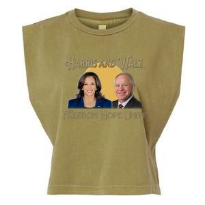 Elect Harris Walz 2024 Kamala And Tim President And Vp Garment-Dyed Women's Muscle Tee