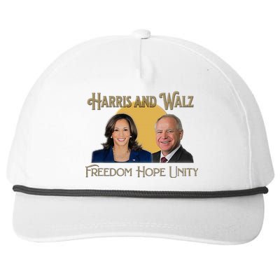 Elect Harris Walz 2024 Kamala And Tim President And Vp Snapback Five-Panel Rope Hat