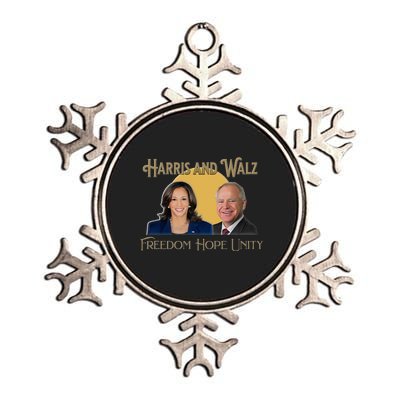 Elect Harris Walz 2024 Kamala And Tim President And Vp Metallic Star Ornament