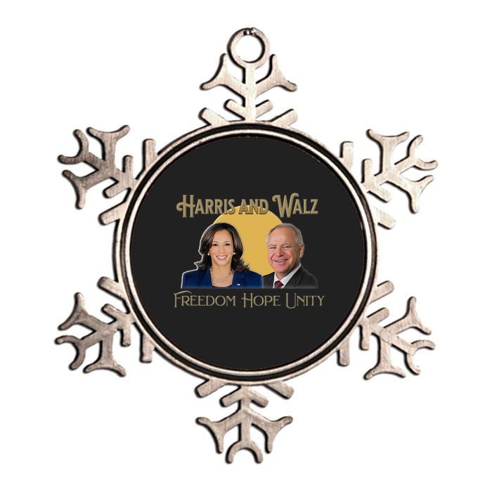 Elect Harris Walz 2024 Kamala And Tim President And Vp Metallic Star Ornament