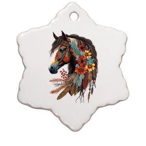 Equestrian Horse Western Cow Horseback Riding Theme Ceramic Star Ornament