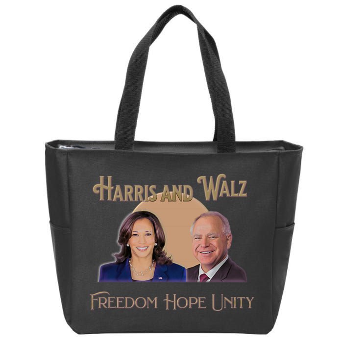 Elect Harris Walz 2024 Kamala And Tim President And Vp Zip Tote Bag