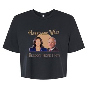 Elect Harris Walz 2024 Kamala And Tim President And Vp Bella+Canvas Jersey Crop Tee