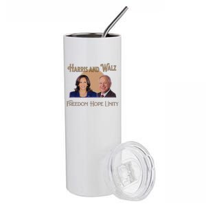 Elect Harris Walz 2024 Kamala And Tim President And Vp Stainless Steel Tumbler