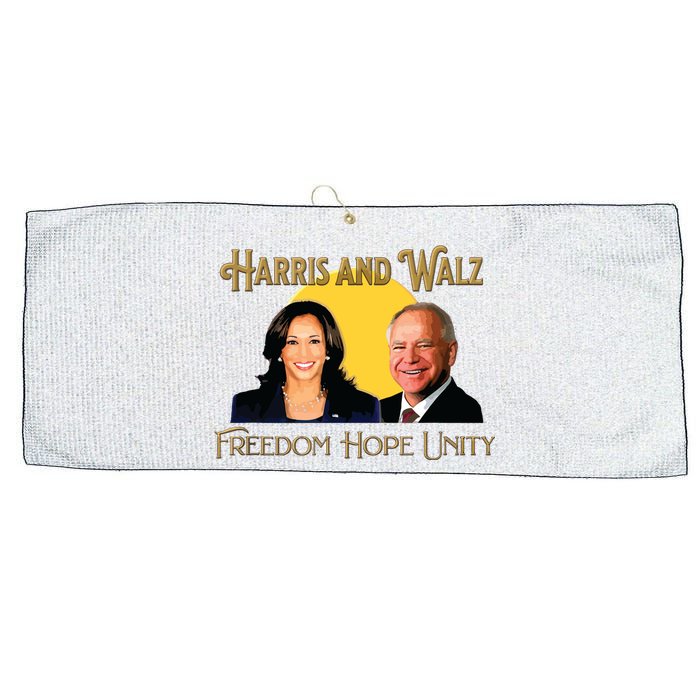 Elect Harris Walz 2024 Kamala And Tim President And Vp Large Microfiber Waffle Golf Towel