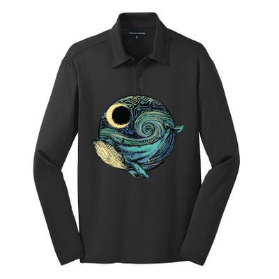 Environmentalism, Humpback Whale, Gifts For Conservation Silk Touch Performance Long Sleeve Polo