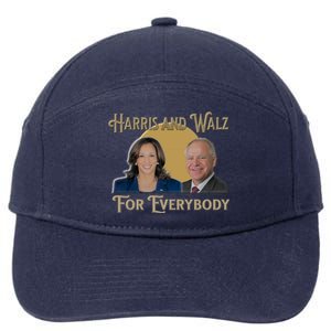 Elect Harris Walz 2024 For Everybody Meaningful Gift 7-Panel Snapback Hat