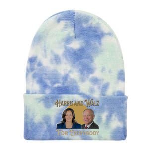 Elect Harris Walz 2024 For Everybody Meaningful Gift Tie Dye 12in Knit Beanie